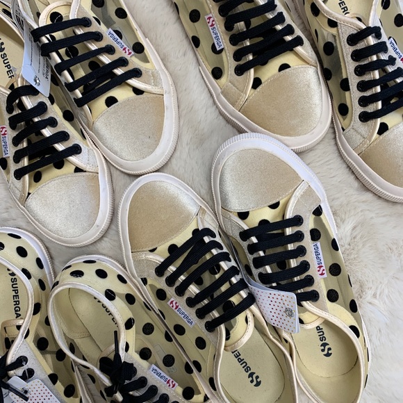 Anthropologie NWT Superga Polka Dot & Velvet Shoes - Picture 4 of 8